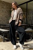 Laundry B Suko Suedette Bomber Jacket Animal /10 =
